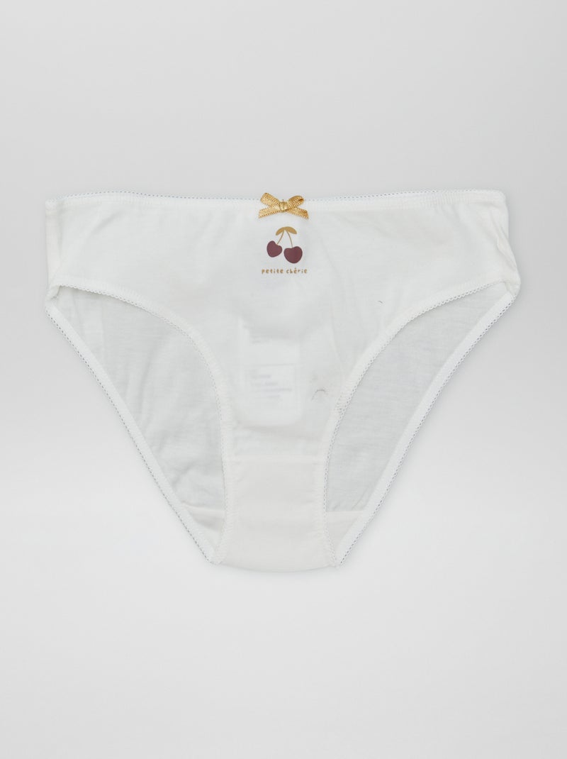 Pack de 7 braguitas BLANCO - Kiabi