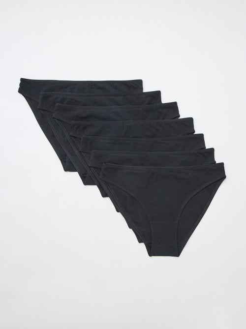 Pack de 7 braguitas de algodón - Kiabi