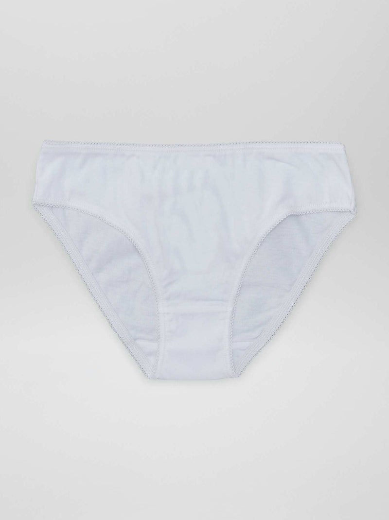 Pack de 7 braguitas lisas ROSA - Kiabi