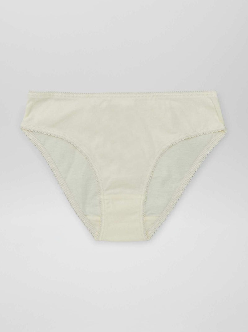 Pack de 7 braguitas lisas ROSA - Kiabi