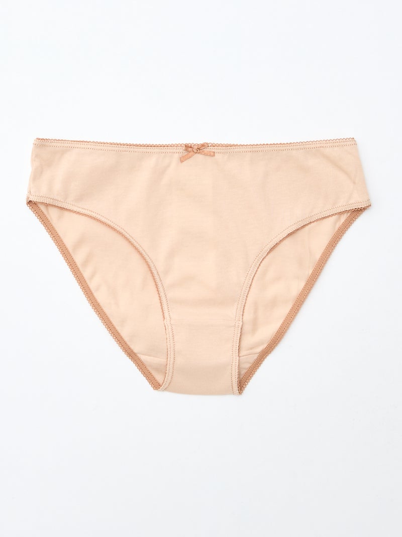 Pack de 7 braguitas Marron - Kiabi