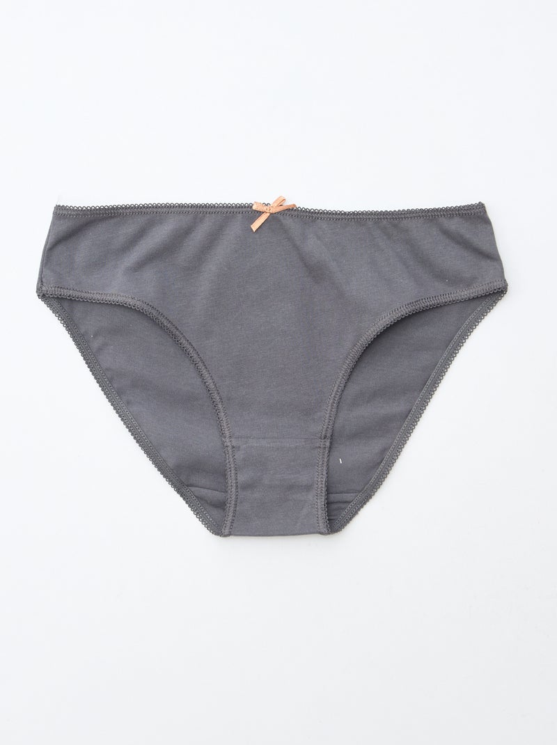 Pack de 7 braguitas Marron - Kiabi