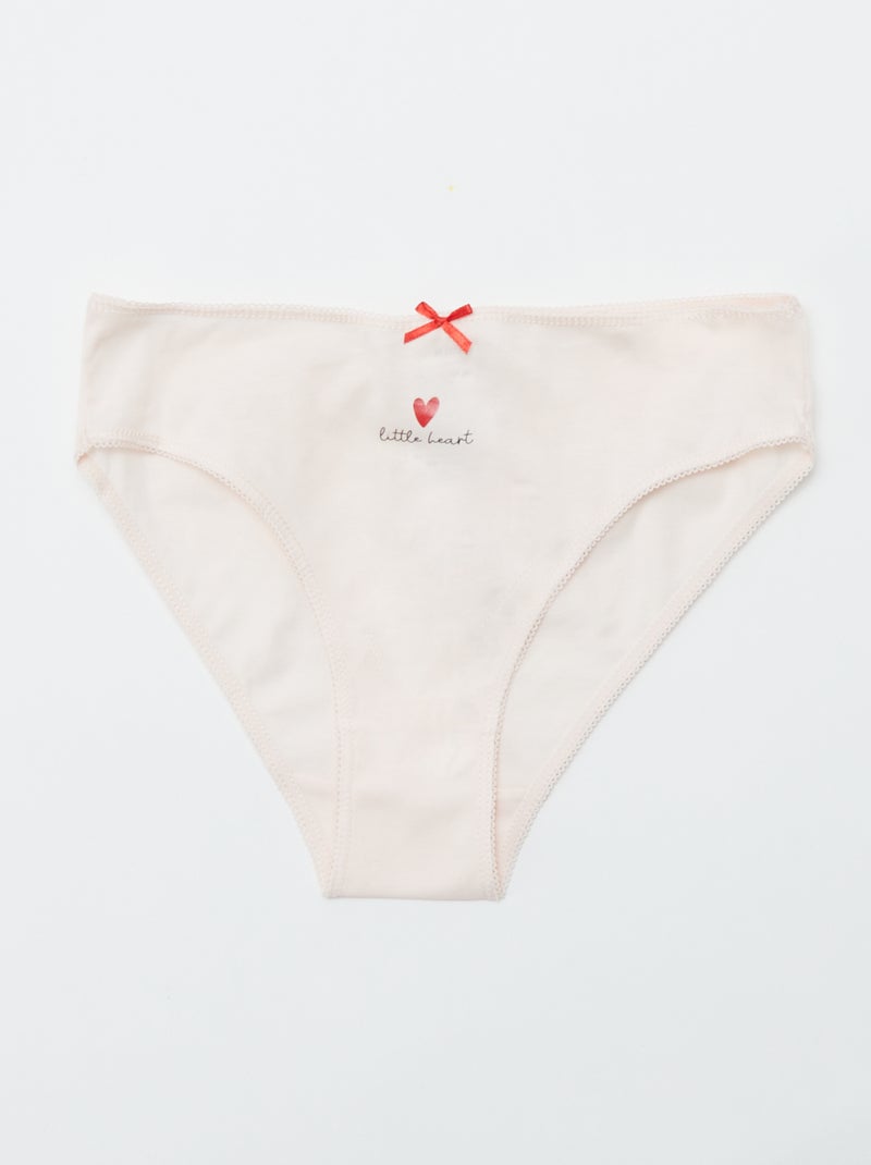 Pack de 7 braguitas ROJO - Kiabi