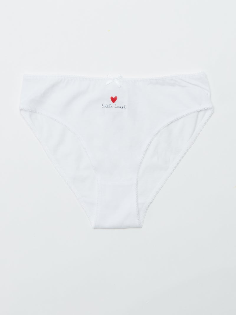 Pack de 7 braguitas ROJO - Kiabi