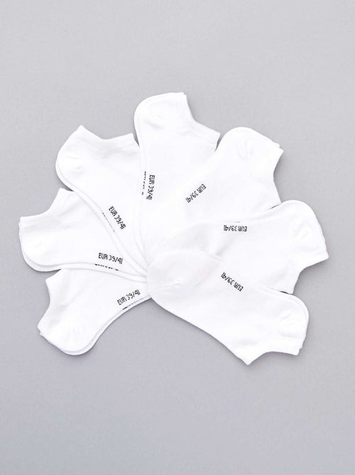 Pack de 7 calcetines invisibles de algodón para mujer - Kiabi