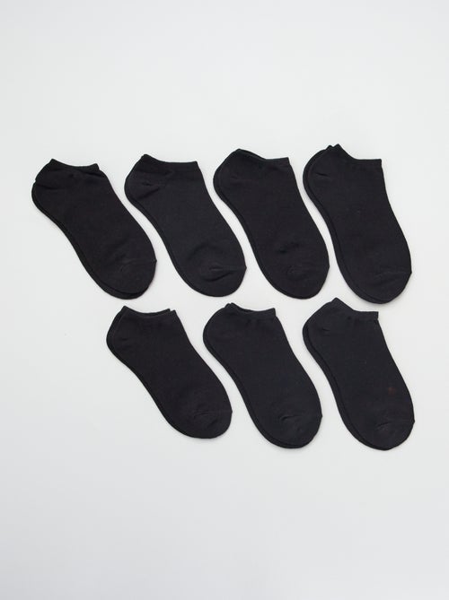 Pack de 7 calcetines invisibles de algodón para mujer - Kiabi