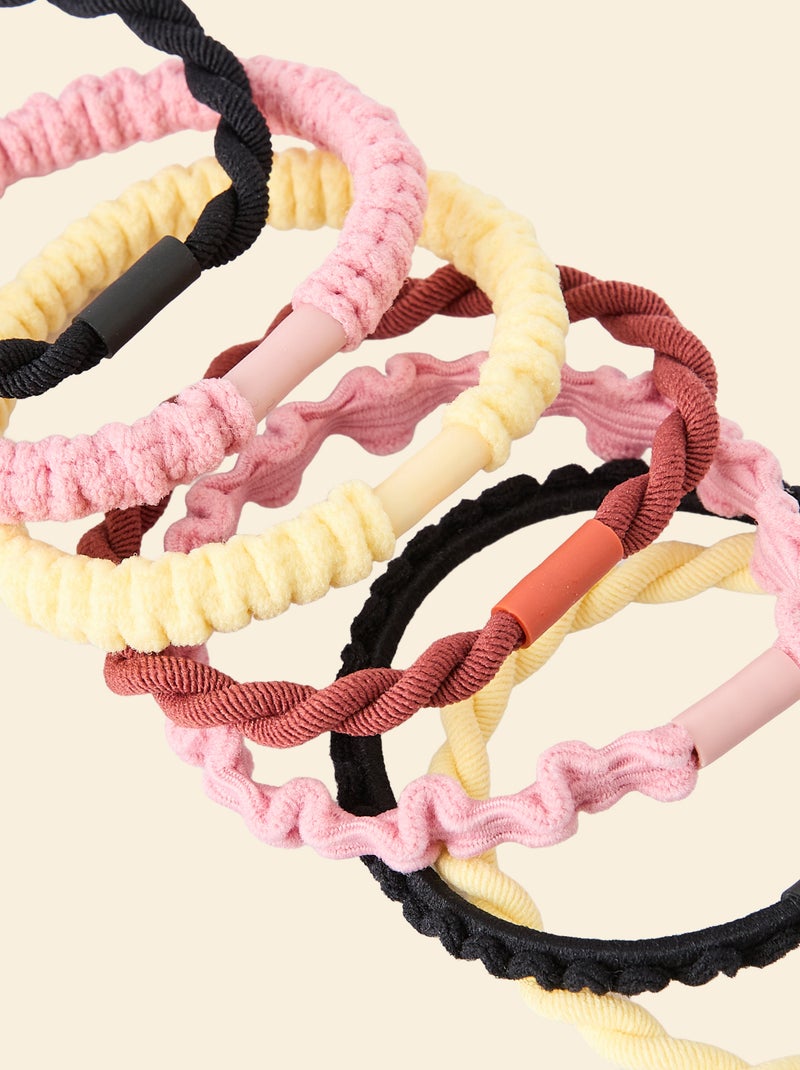 Pack de 7 gomas para el pelo (ekstract) Rosa - Kiabi