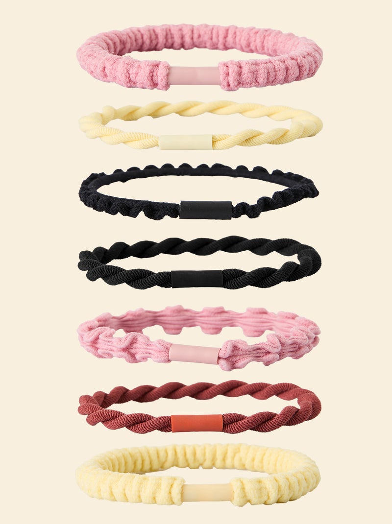 Pack de 7 gomas para el pelo (ekstract) Rosa - Kiabi