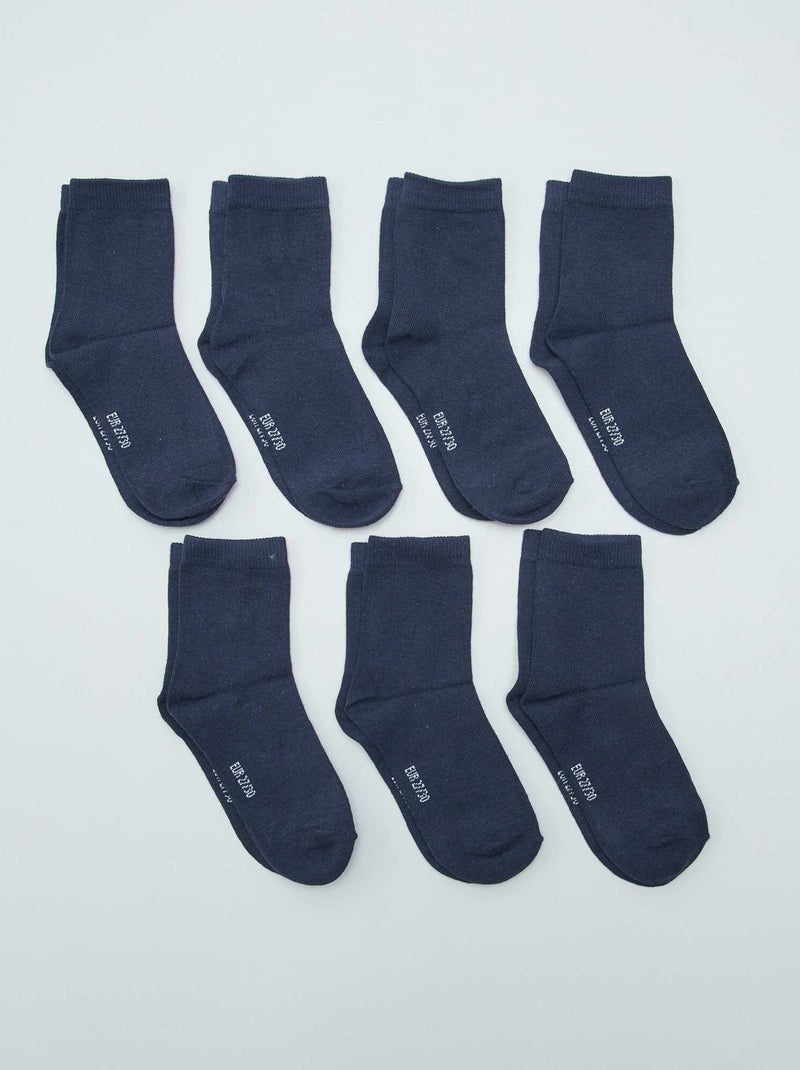 Pack de 7 pares de calcetines AZUL MARINO - Kiabi