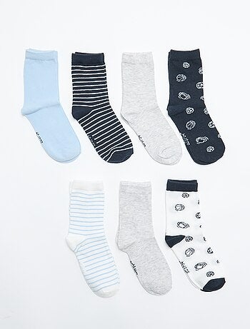 Pack de 7 pares de calcetines estampados
