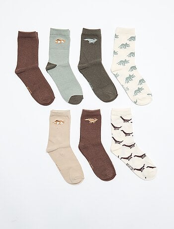 Pack de 7 pares de calcetines estampados