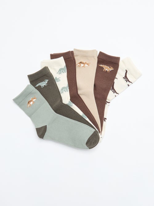 Pack de 7 pares de calcetines estampados - Kiabi