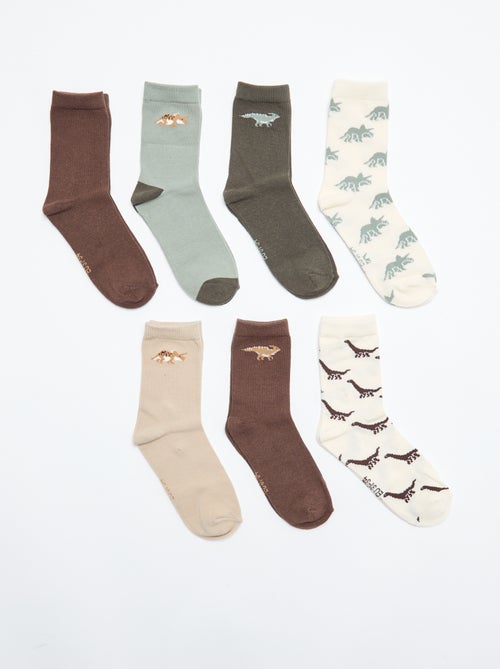 Pack de 7 pares de calcetines estampados - Kiabi