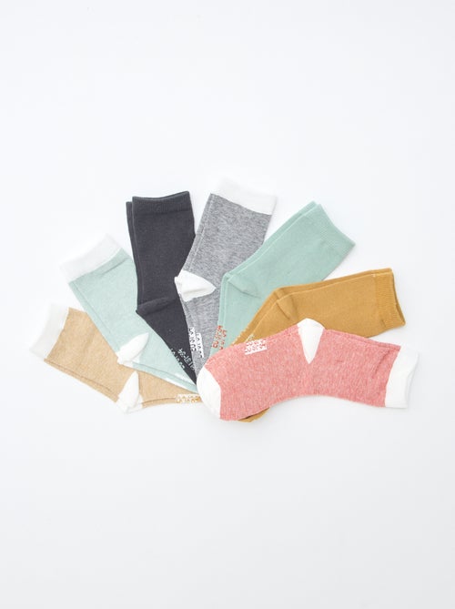 Pack de 7 pares de calcetines estampados - Kiabi