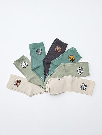 Pack de 7 pares de calcetines estampados