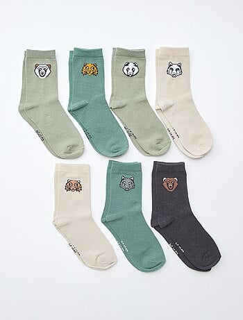Pack de 7 pares de calcetines estampados