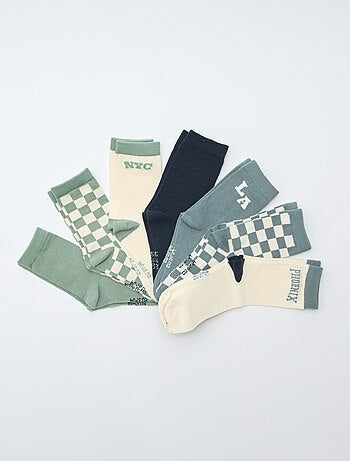 Pack de 7 pares de calcetines estampados