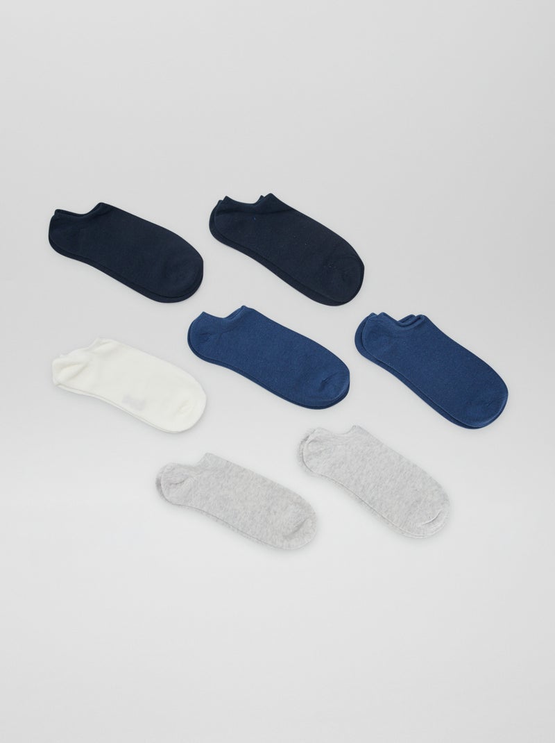 Pack de 7 pares de calcetines invisibles AZUL - Kiabi