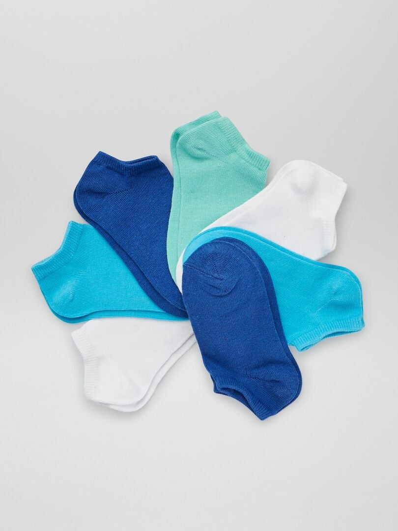 Pack de 7 pares de calcetines invisibles AZUL - Kiabi
