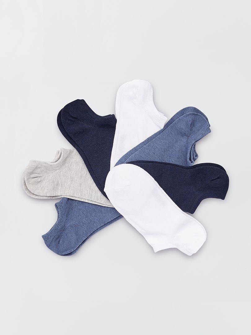 Pack de 7 pares de calcetines invisibles AZUL - Kiabi