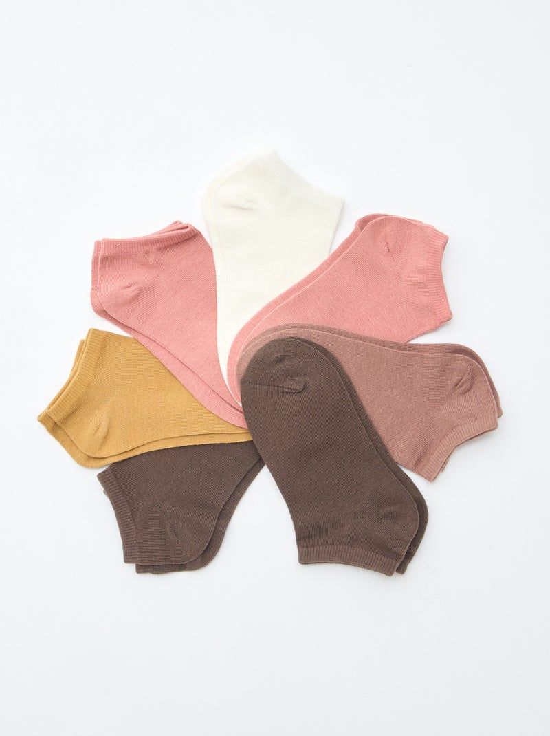 Pack de 7 pares de calcetines invisibles Beige - Kiabi