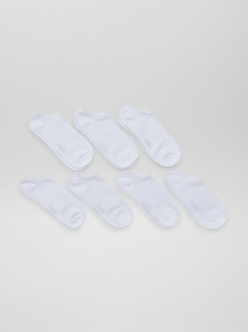 Pack de 7 pares de calcetines invisibles BLANCO - Kiabi