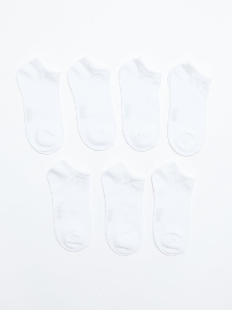 Pack de 7 pares de calcetines invisibles Blanco - Kiabi