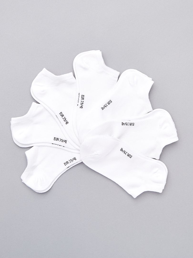 Pack de 7 pares de calcetines invisibles Blanco - Kiabi