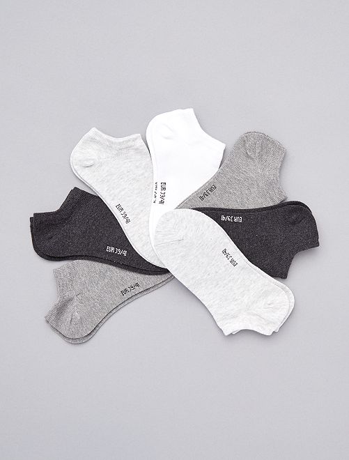Pack de 7 pares de calcetines invisibles                                                                                         gris 
