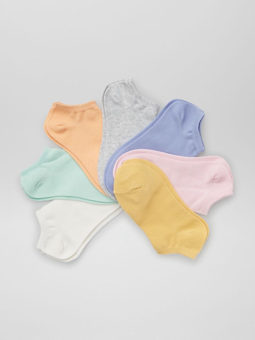 Pack de 7 pares de calcetines invisibles multicolor - Kiabi