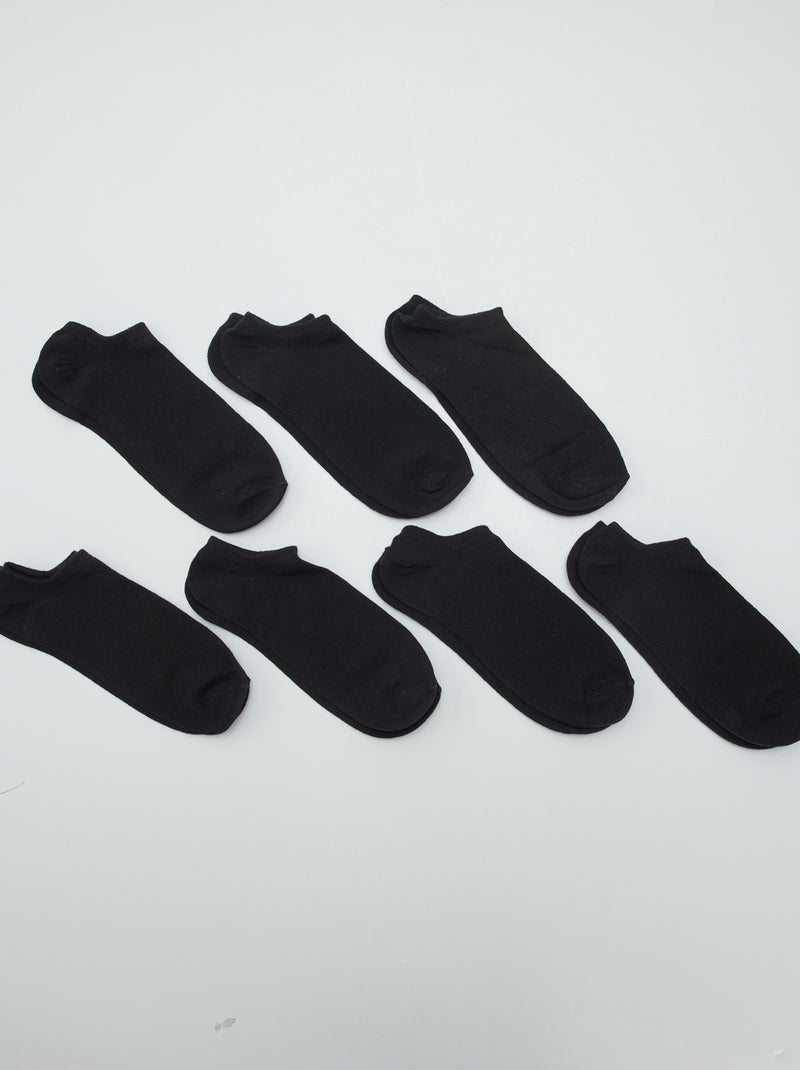 Pack de 7 pares de calcetines invisibles NEGRO - Kiabi