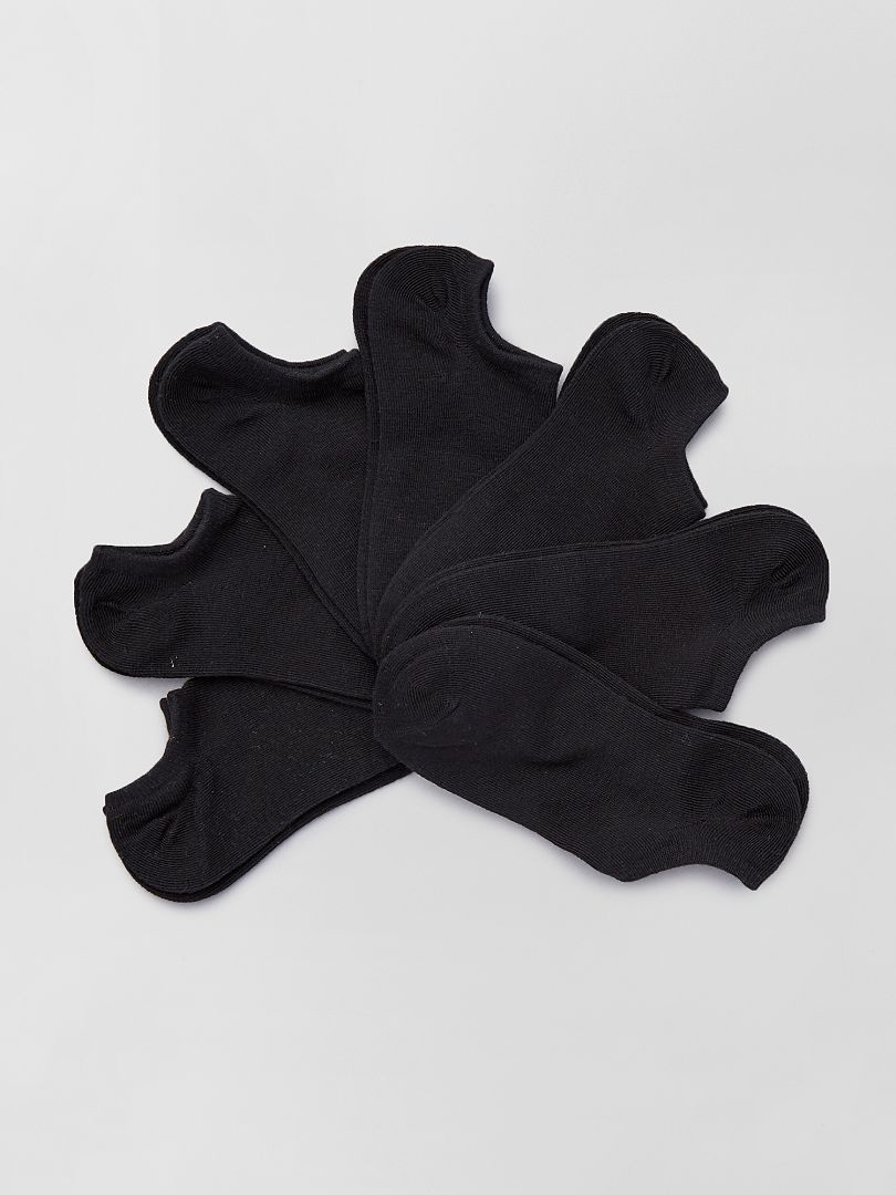 Pack de 7 pares de calcetines invisibles Negro - Kiabi