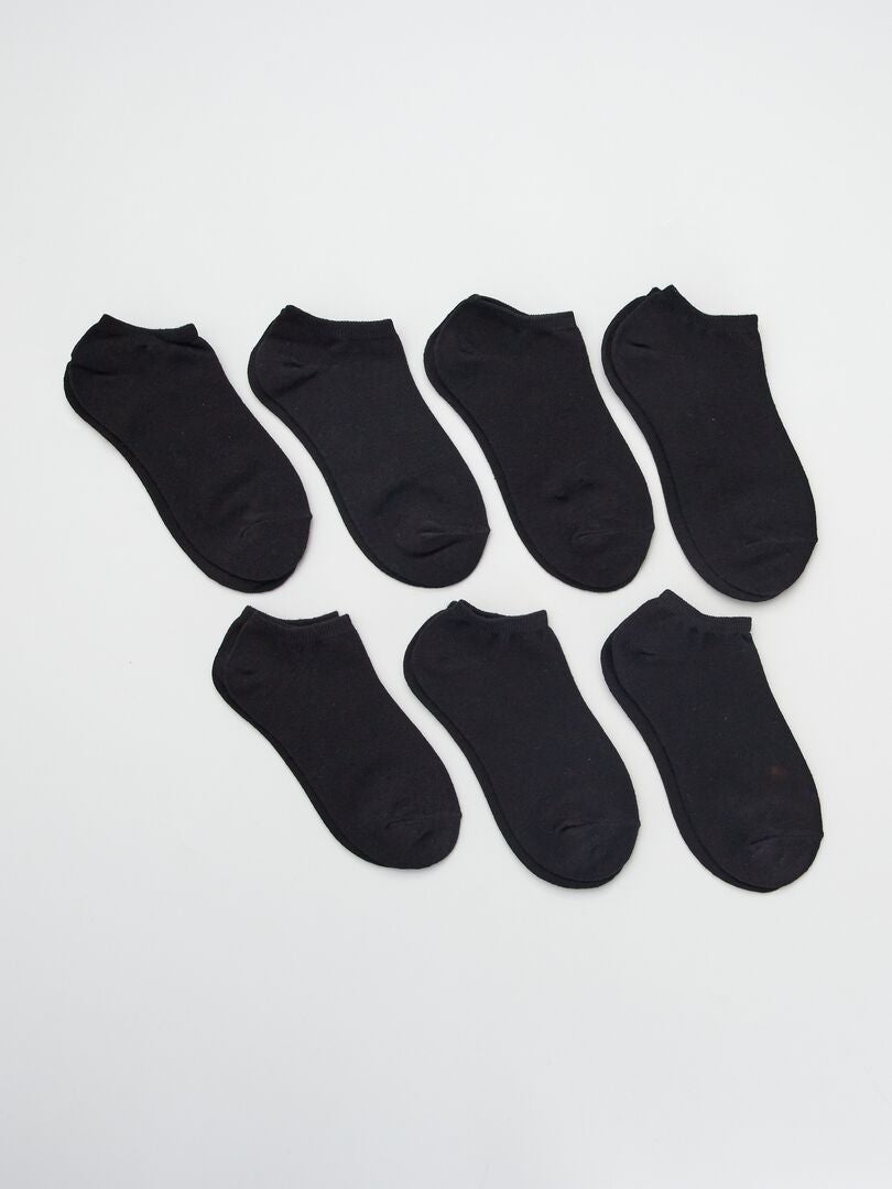 Pack de 7 pares de calcetines invisibles Negro - Kiabi