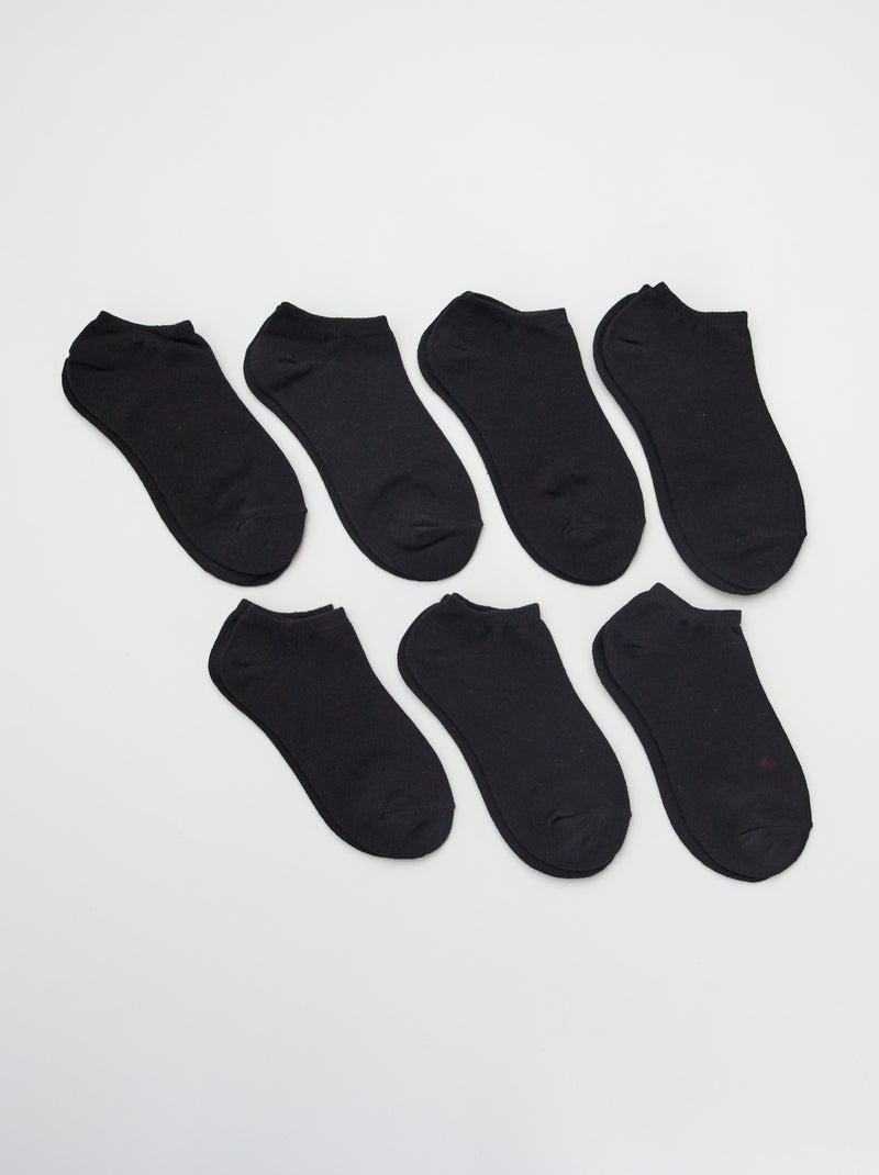 Pack de 7 pares de calcetines invisibles Negro - Kiabi