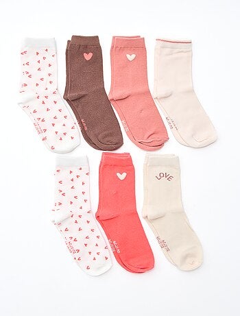 Pack de 7 pares de calcetines largo medio