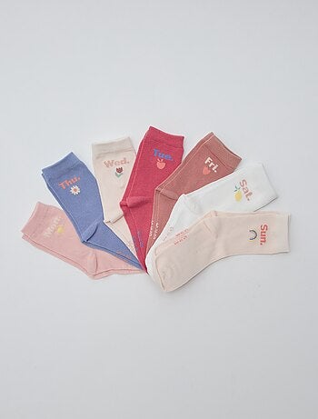 Pack de 7 pares de calcetines largo medio