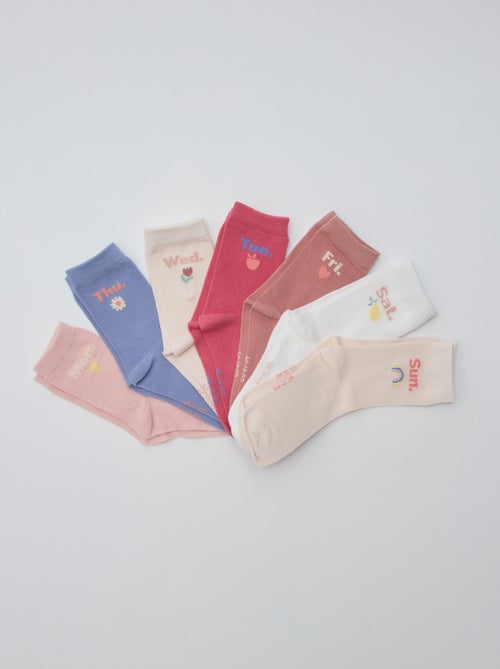 Pack de 7 pares de calcetines largo medio - Kiabi