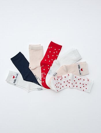 Lote de 7 pares de calcetines de media caña