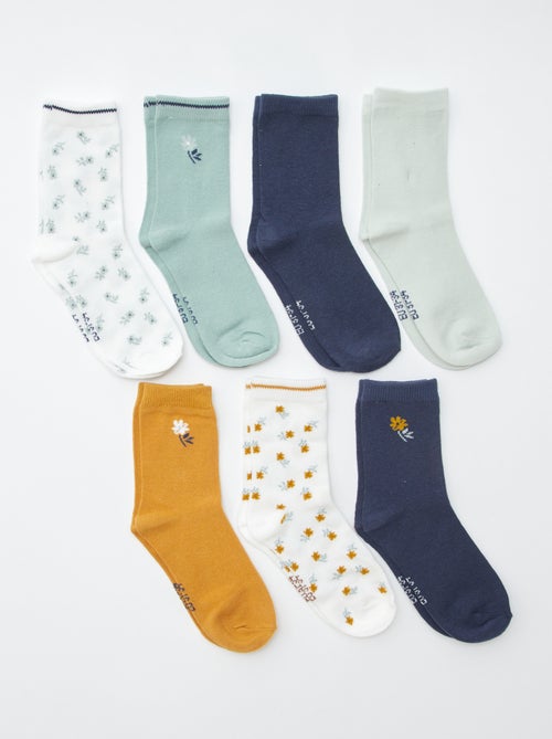 Pack de 7 pares de calcetines largo medio - Kiabi