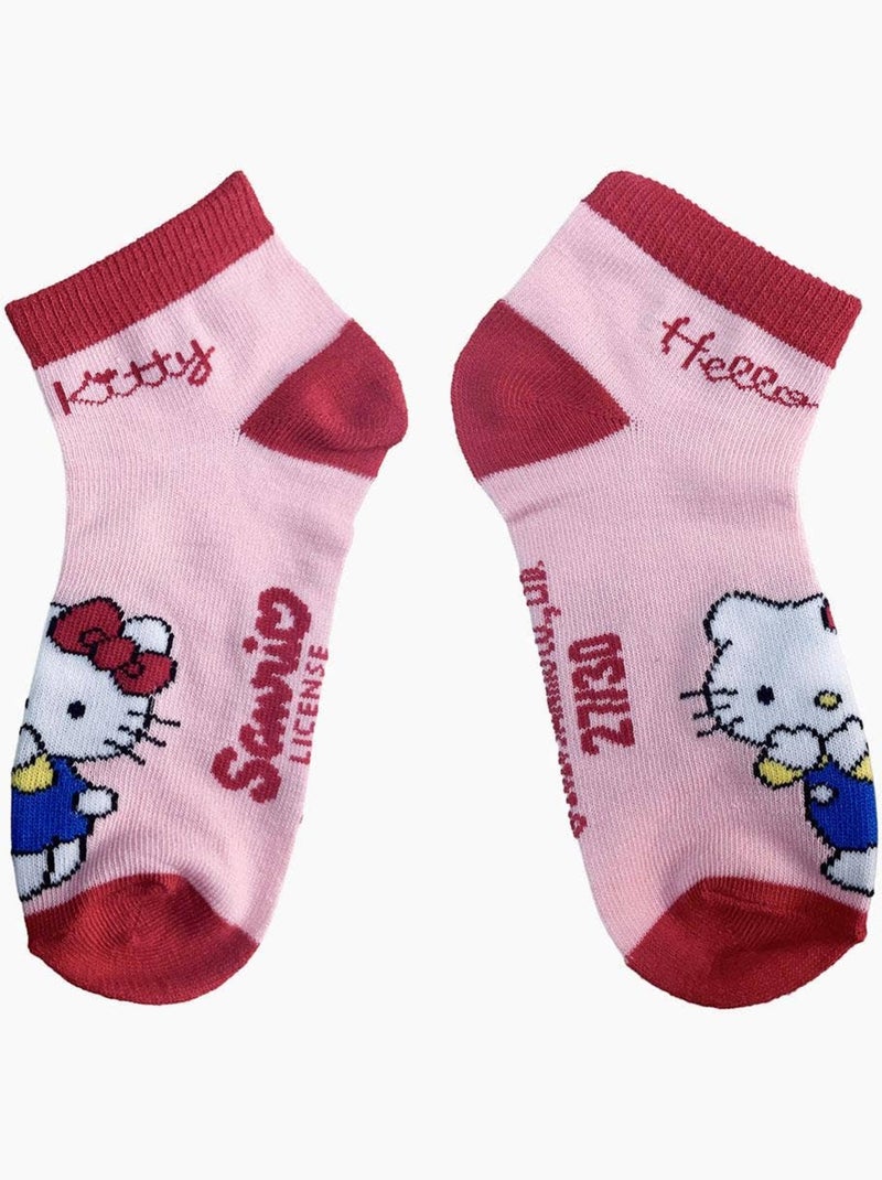 Pack de 7 pares de calcetines tobilleros hello kitty sanrio Multicolor - Kiabi