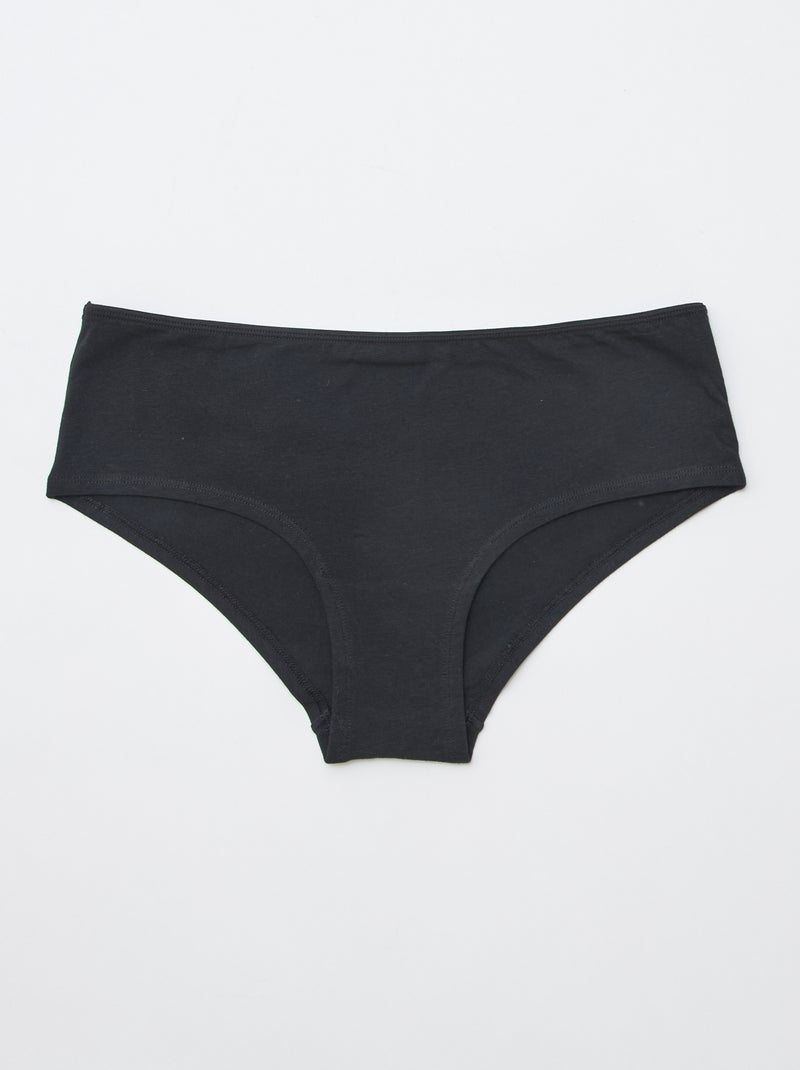 Pack de 7 shortys Negro - Kiabi