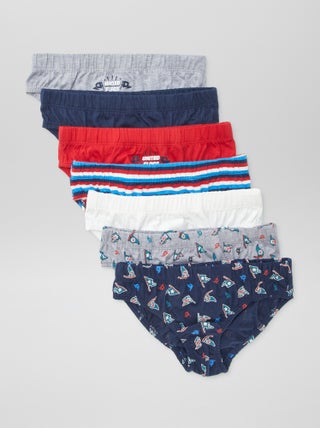 Pack de 7 slips con estampados
