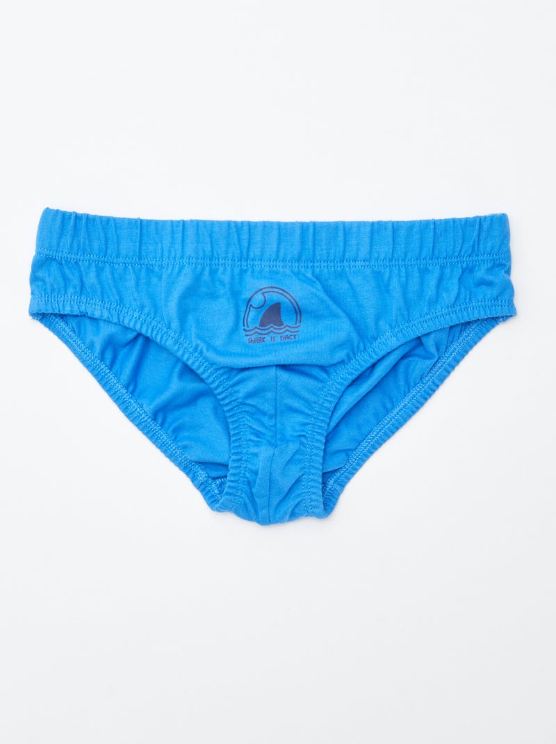 Pack de 7 slips estampados AZUL - Kiabi