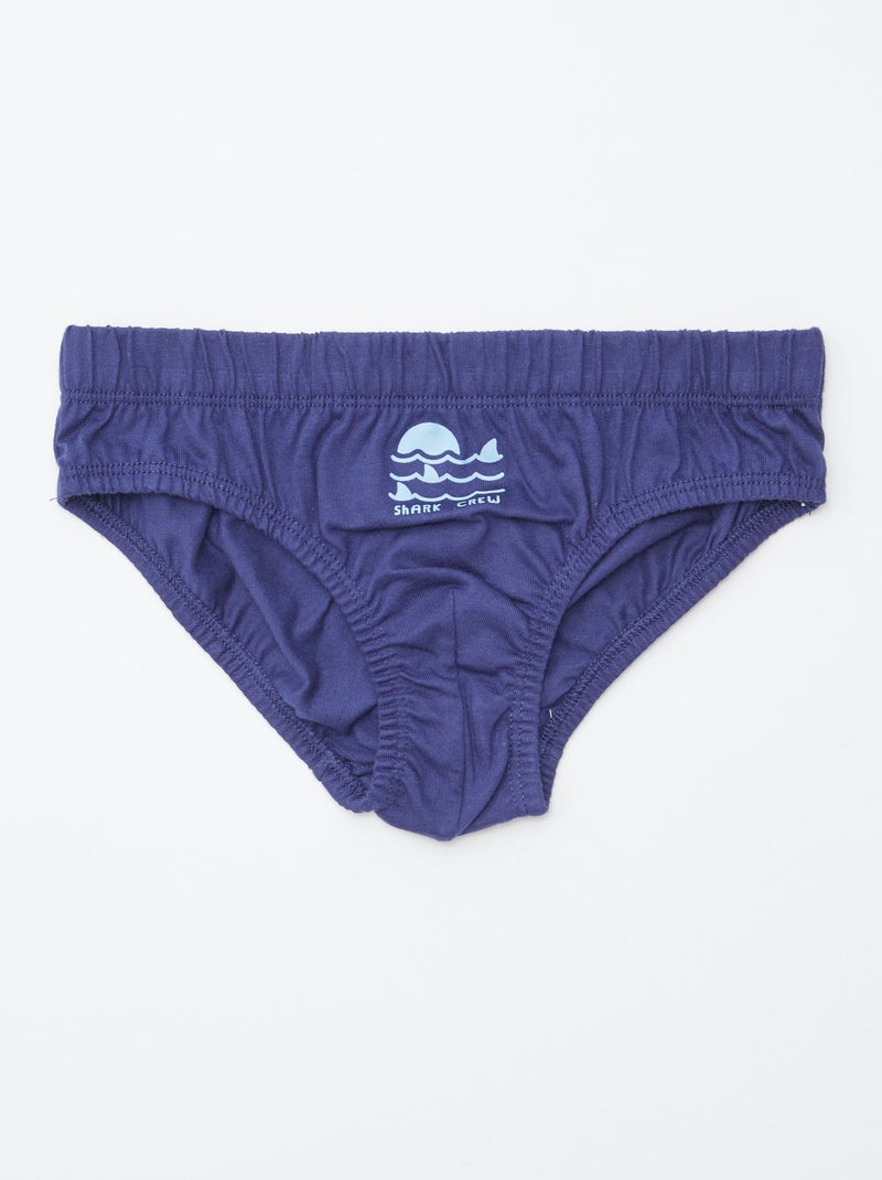 Pack de 7 slips estampados AZUL - Kiabi