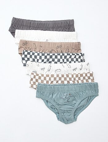 Pack de 7 slips estampados