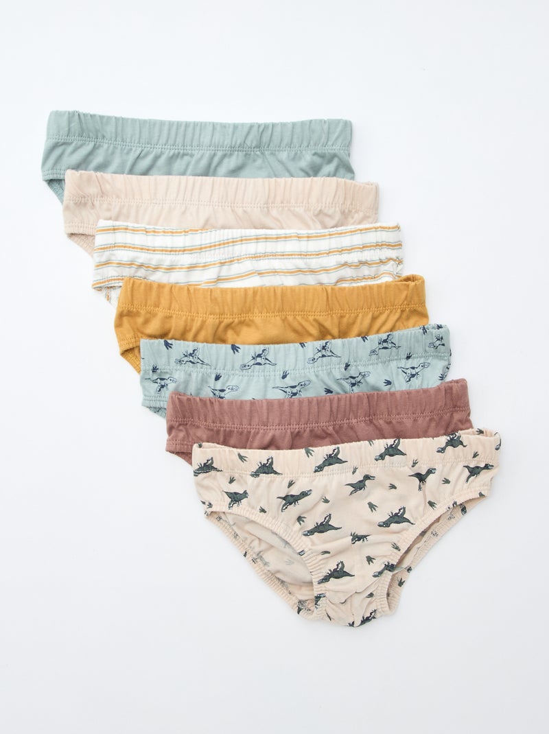 Pack de 7 slips estampados Blanco - Kiabi