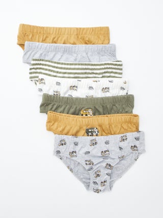 Pack de 7 slips estampados