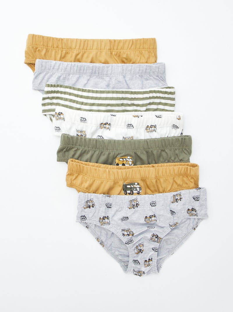 Pack de 7 slips estampados BLANCO - Kiabi