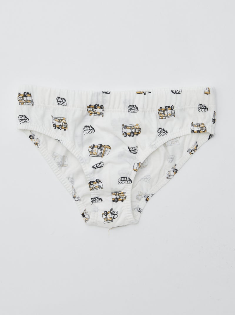 Pack de 7 slips estampados BLANCO - Kiabi