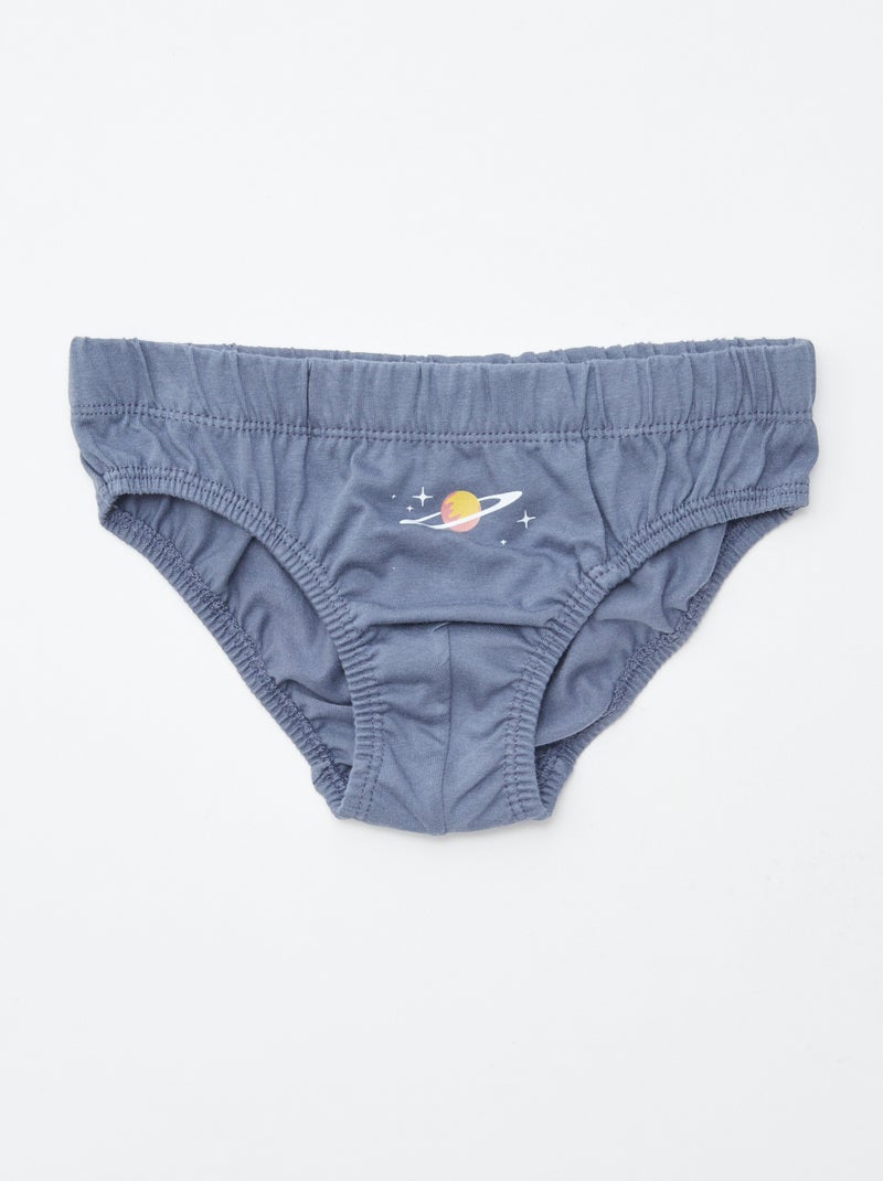 Pack de 7 slips estampados Blanco - Kiabi